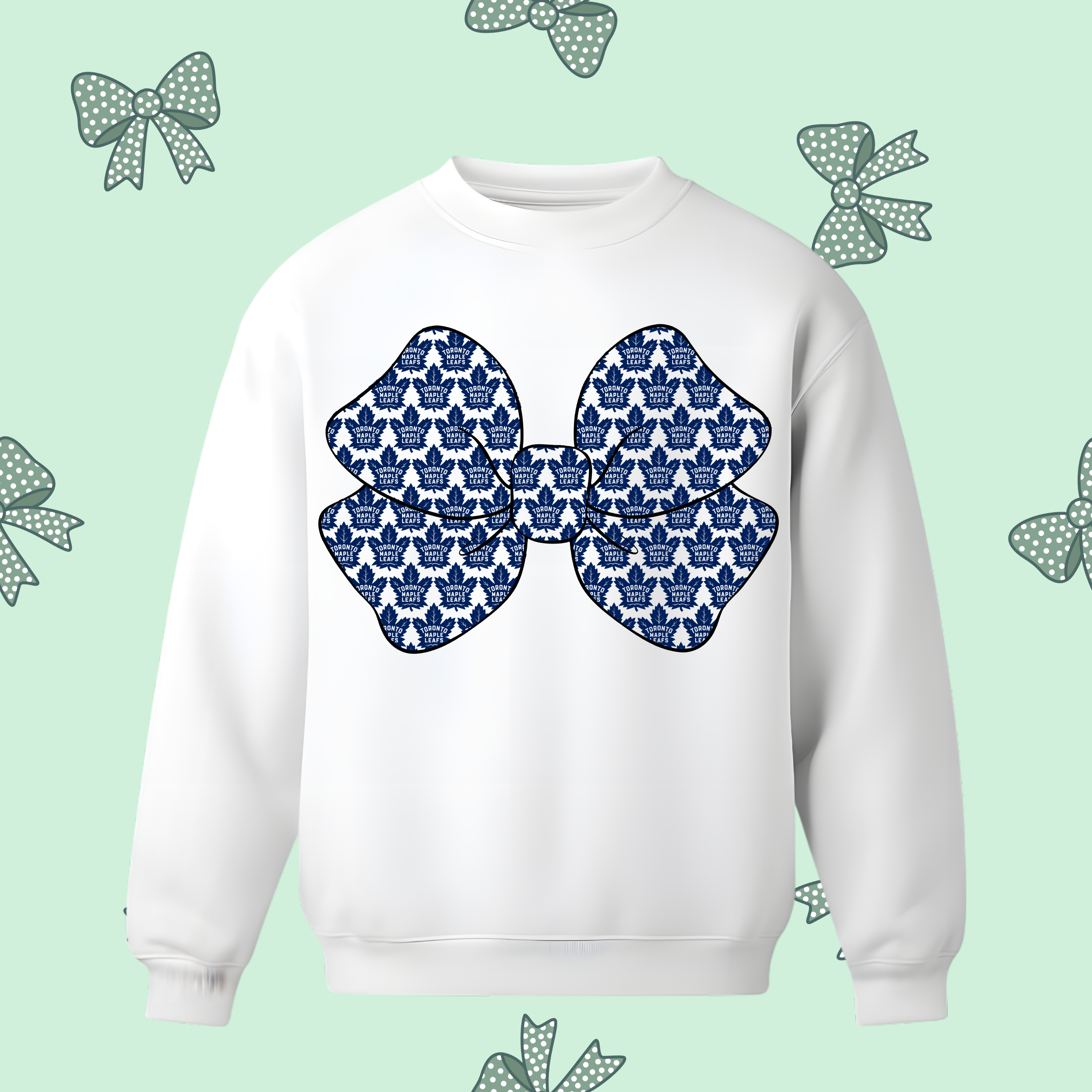 Exclusive Design: Sports Team Bow Edition Crewneck